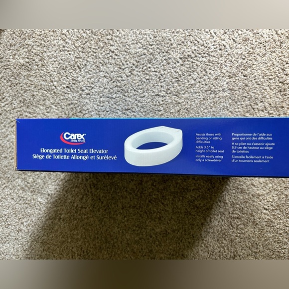 BRAND NEW in box: Elongated Raised Toilet Seat - Picture 4 of 9